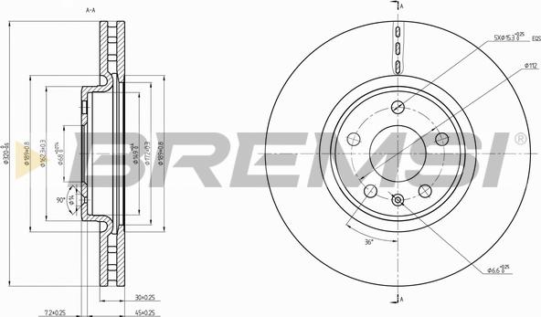 Bremsi CD8761V - Гальмівний диск autozip.com.ua