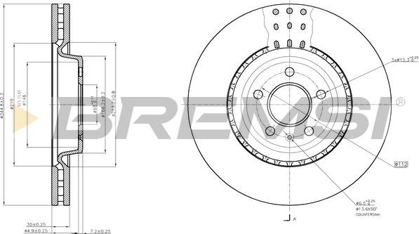 Bremsi CD7997V - Гальмівний диск autozip.com.ua