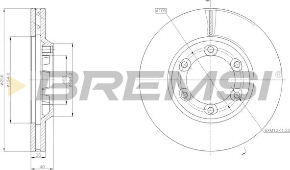 Bremsi CD7946V - Гальмівний диск autozip.com.ua