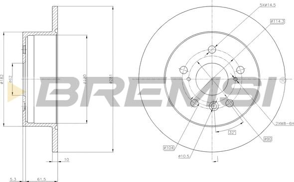 Bremsi CD7980S - Гальмівний диск autozip.com.ua