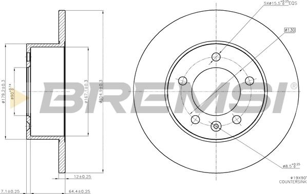 Bremsi CD7975S - Гальмівний диск autozip.com.ua