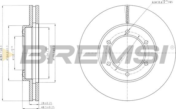 Bremsi CD7441V - Гальмівний диск autozip.com.ua