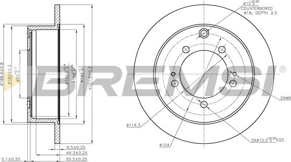 Bremsi CD7410S - Гальмівний диск autozip.com.ua