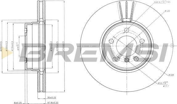 Bremsi CD7411V - Гальмівний диск autozip.com.ua