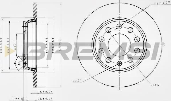 Bremsi CD7425S - Гальмівний диск autozip.com.ua