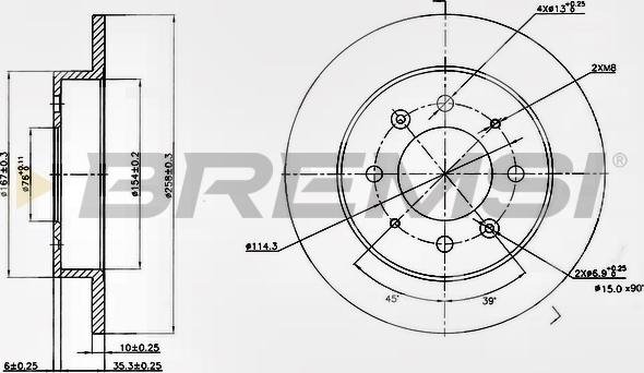 Bremsi CD7541S - Гальмівний диск autozip.com.ua