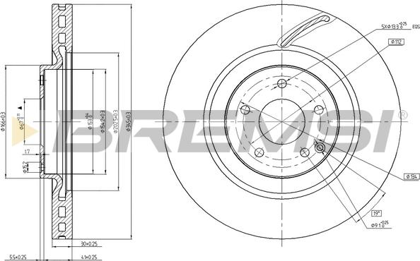 Bremsi CD7585V - Гальмівний диск autozip.com.ua