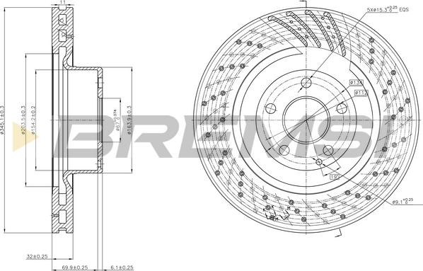 Bremsi CD7586V - Гальмівний диск autozip.com.ua