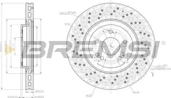 Bremsi CD7582V - Гальмівний диск autozip.com.ua