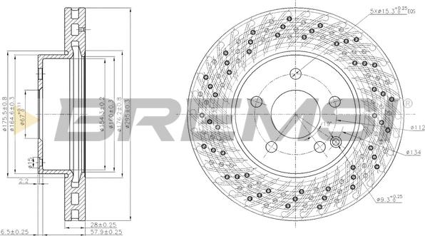 Bremsi CD7693V - Гальмівний диск autozip.com.ua