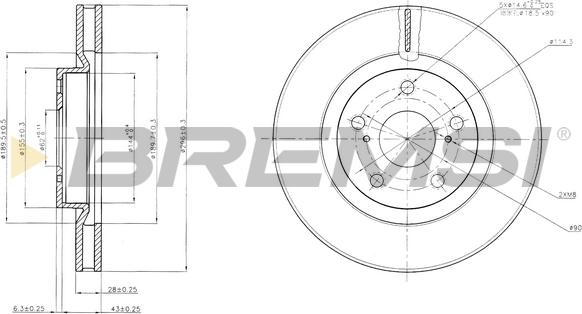 Bremsi CD7646V - Гальмівний диск autozip.com.ua