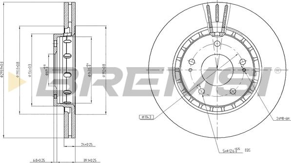 Bremsi CD7642V - Гальмівний диск autozip.com.ua