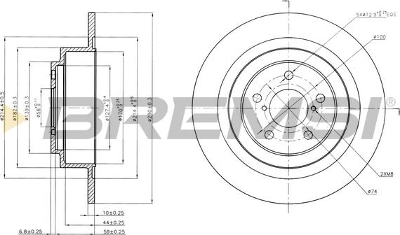 Bremsi CD7647S - Гальмівний диск autozip.com.ua