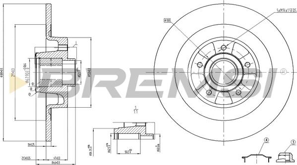 Bremsi CD7654S - Гальмівний диск autozip.com.ua