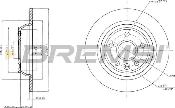Bremsi CD7616S - Гальмівний диск autozip.com.ua