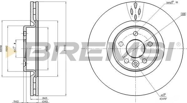 Bremsi CD7680V - Гальмівний диск autozip.com.ua