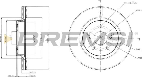 Bremsi CD7635V - Гальмівний диск autozip.com.ua