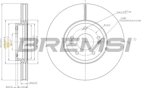 Bremsi CD7631V - Гальмівний диск autozip.com.ua