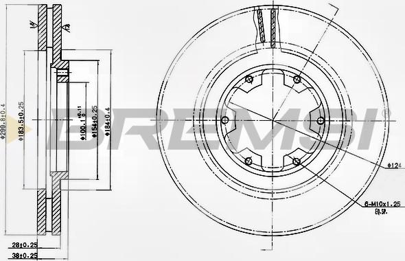 Bremsi CD7626V - Гальмівний диск autozip.com.ua