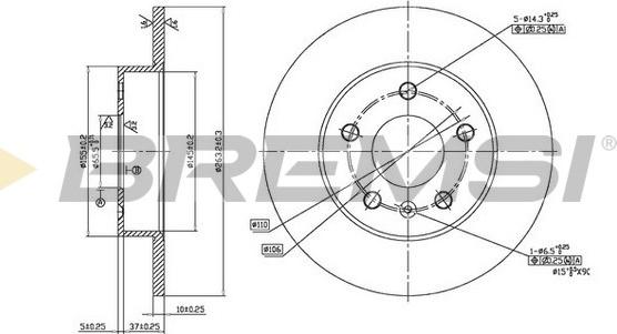 Bremsi CD7044S - Гальмівний диск autozip.com.ua