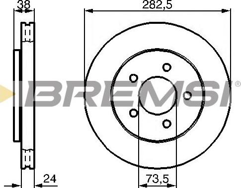 Bremsi CD7059V - Гальмівний диск autozip.com.ua