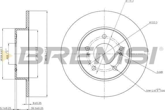 Bremsi CD7110S - Гальмівний диск autozip.com.ua