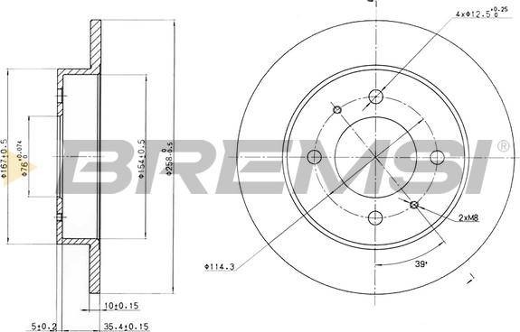 Bremsi CD7176S - Гальмівний диск autozip.com.ua