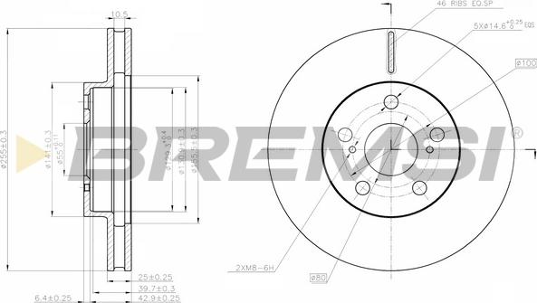 Bremsi CD7882V - Гальмівний диск autozip.com.ua