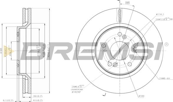 Bremsi CD7820V - Гальмівний диск autozip.com.ua