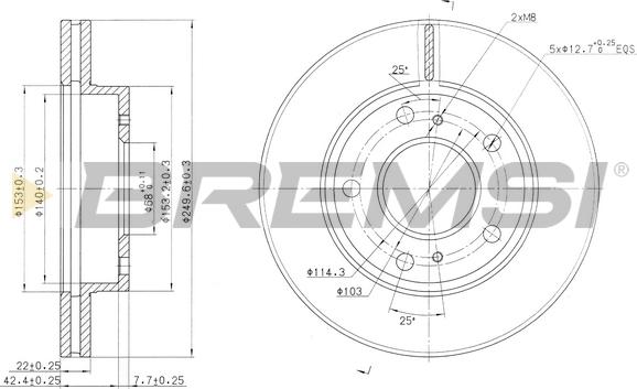 Bremsi CD7356V - Гальмівний диск autozip.com.ua