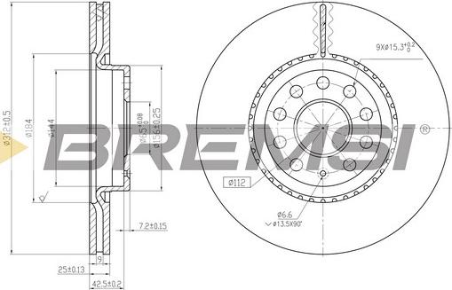 Bremsi CD7305V - Гальмівний диск autozip.com.ua