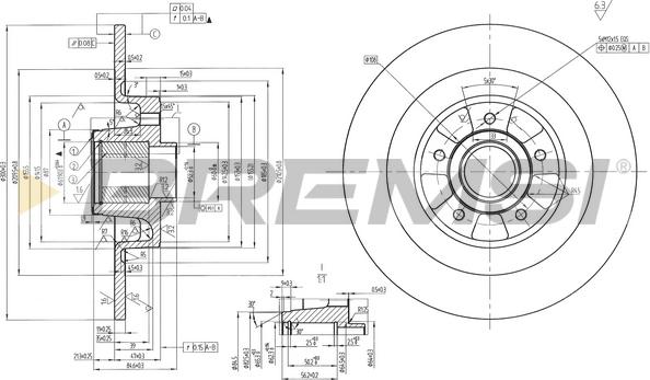 Bremsi CD7386S - Гальмівний диск autozip.com.ua