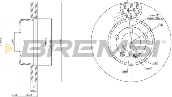 Bremsi CD7330V - Гальмівний диск autozip.com.ua