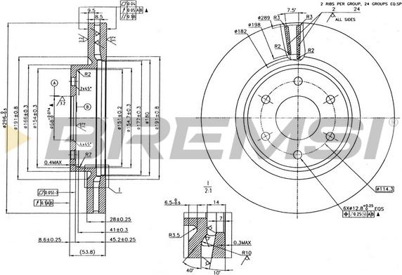 Bremsi CD7332V - Гальмівний диск autozip.com.ua