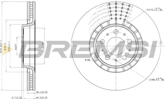 Bremsi CD7371V - Гальмівний диск autozip.com.ua
