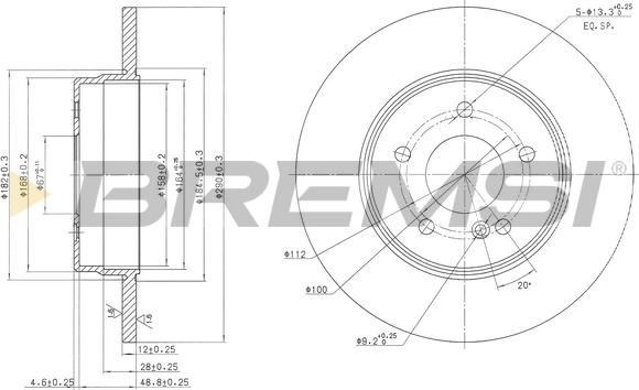 Bremsi CD7251S - Гальмівний диск autozip.com.ua