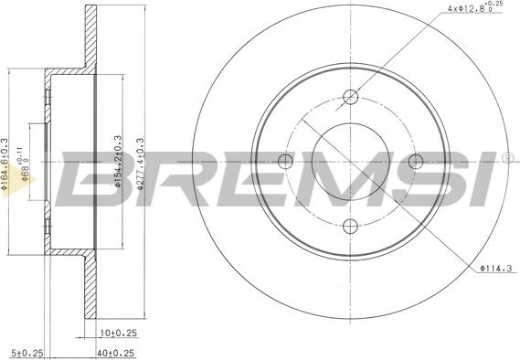 Bremsi CD7235S - Гальмівний диск autozip.com.ua