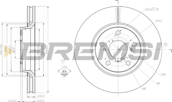 Bremsi CD7756V - Гальмівний диск autozip.com.ua