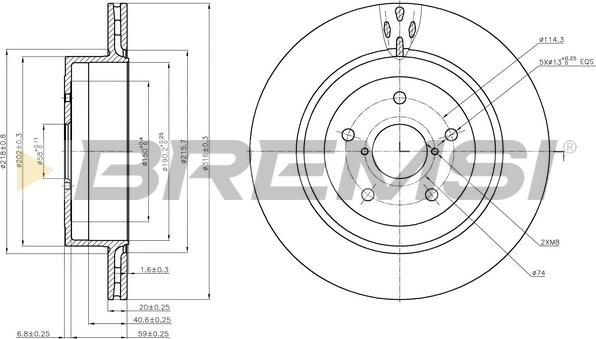 Bremsi CD7751V - Гальмівний диск autozip.com.ua