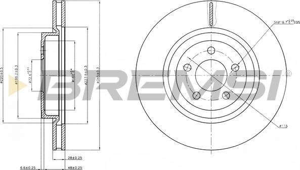 Bremsi CD7765V - Гальмівний диск autozip.com.ua