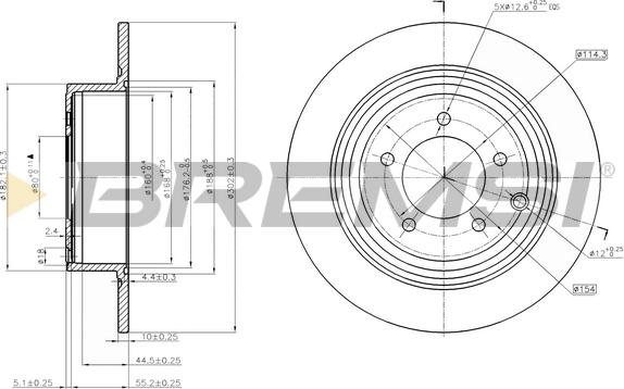 Bremsi CD7763S - Гальмівний диск autozip.com.ua