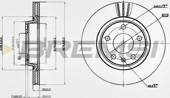 Bremsi CD7708V - Гальмівний диск autozip.com.ua