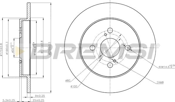 Bremsi CD7781S - Гальмівний диск autozip.com.ua