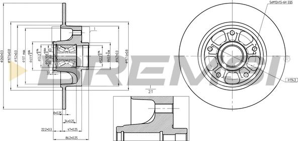 Bremsi CD7730S - Гальмівний диск autozip.com.ua