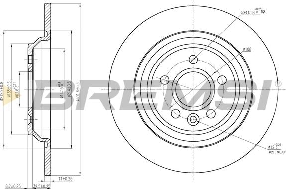 Bremsi CD7720S - Гальмівний диск autozip.com.ua