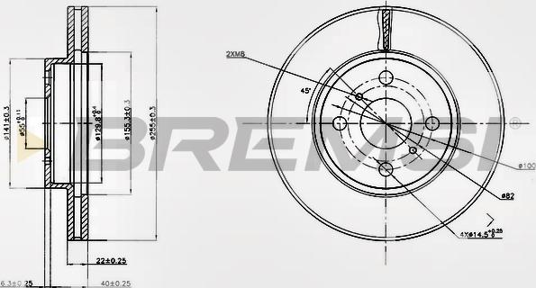 Bremsi CD7779V - Гальмівний диск autozip.com.ua