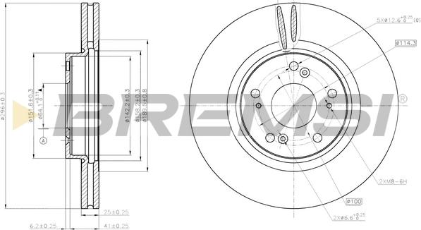 Bremsi CD7775V - Гальмівний диск autozip.com.ua
