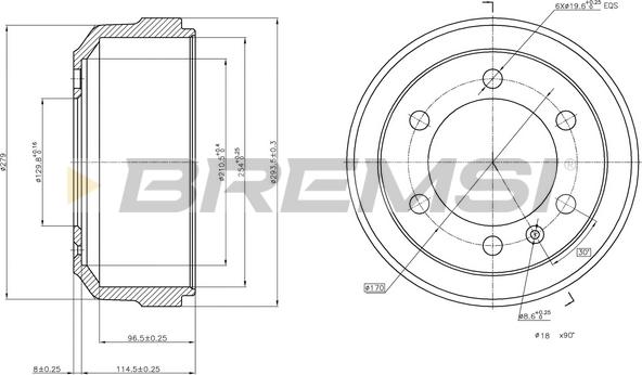 Bremsi CR5083 - Гальмівний барабан autozip.com.ua