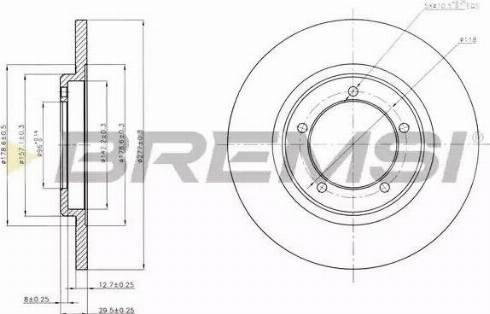 Bremsi DBA419S - Гальмівний диск autozip.com.ua