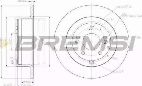 Bremsi DBB671S - Гальмівний диск autozip.com.ua